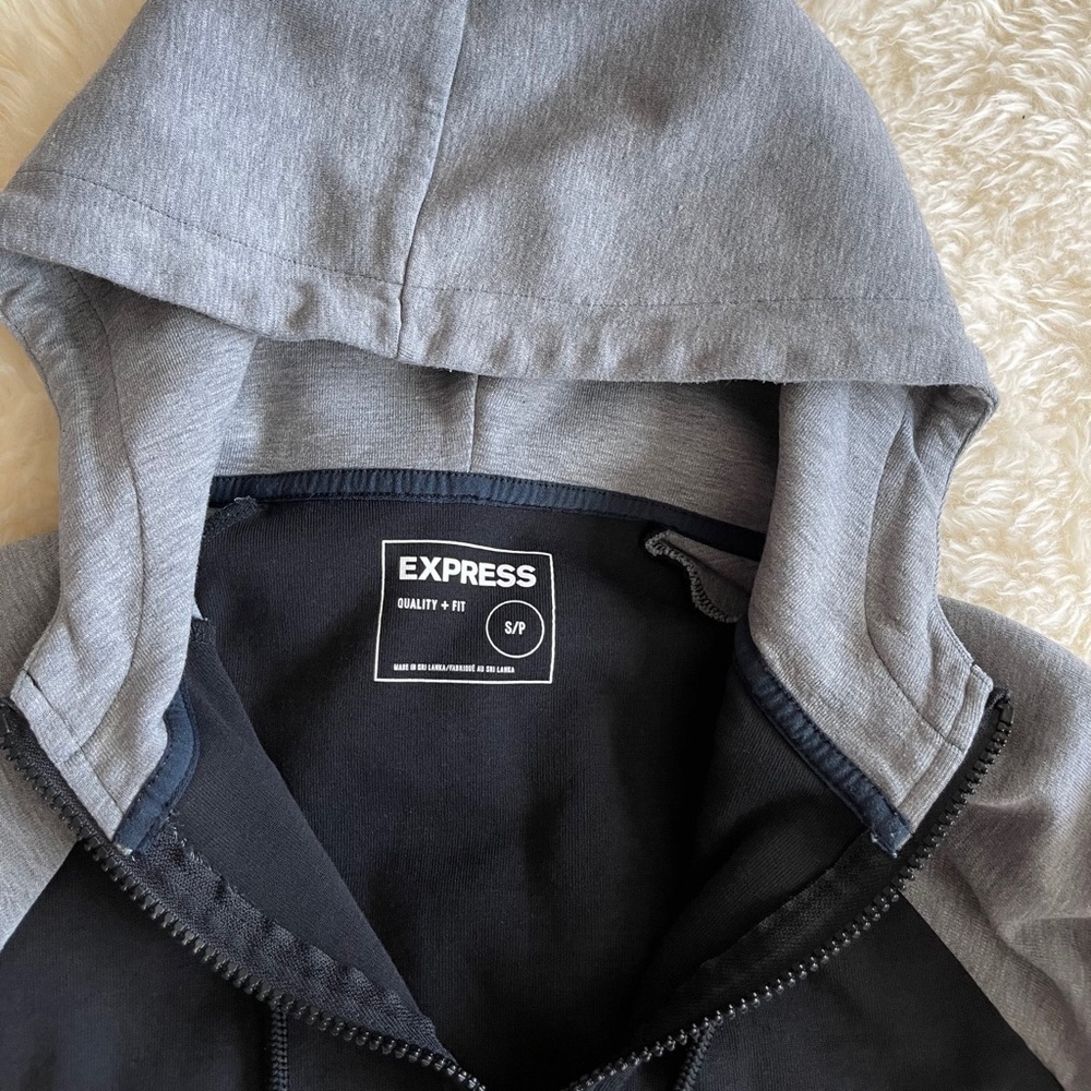 Express Men Colorblock Tech Full Zip Sweatshirt S - image 4